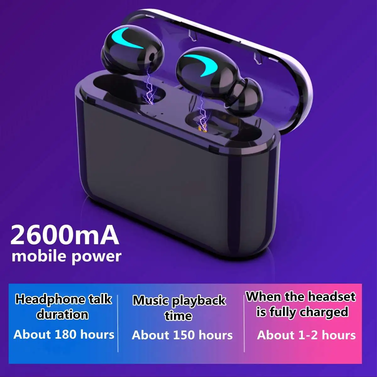 Model Q32 bluetooth Headset 5.0 Wireless TWS T.ouch with 2600mA mobile power Black/White/Skin
Model Q32 bluetooth Headset 5.0 Wireless TWS T.ouch with 2600mA mobile power Black/White/Skin