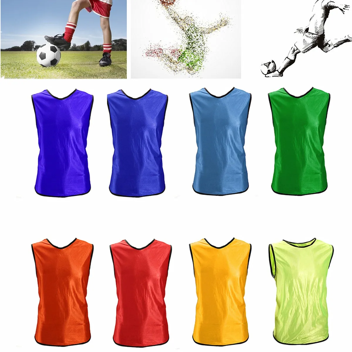 Sports Soccer Football Basketball Team Sports Breathe Training Bibs Vests Scrimmage Vests Mesh Adult Youth Pinnies Jerseys
Sports Soccer Football Basketball Team Sports Breathe Training Bibs Vests Scrimmage Vests Mesh Adult Youth Pinnies Jerseys