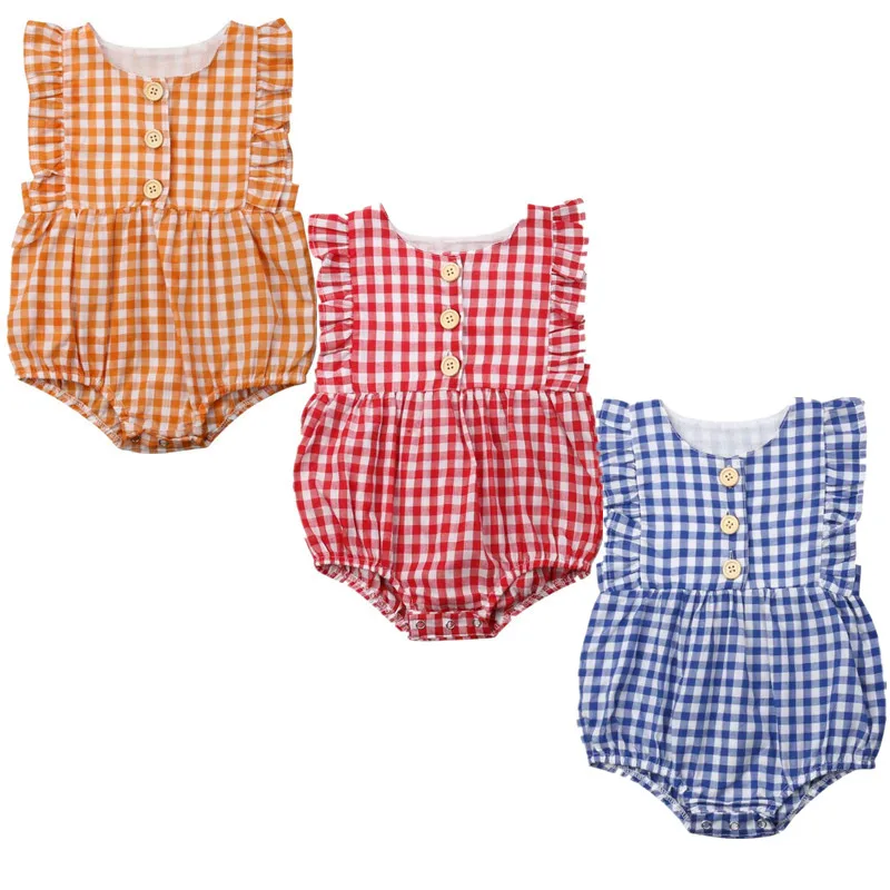 Baby Clothes Newborn Baby Girls Lace-up Plaids Sleeveless Bodysuit Jumpsuit Outfits Set Clothes Playsuit
Baby Clothes Newborn Baby Girls Lace-up Plaids Sleeveless Bodysuit Jumpsuit Outfits Set Clothes Playsuit