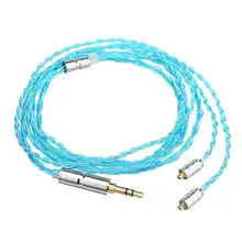 BGVP 2.5mm/3.5mm/4.4mm 5N OCC + Prata Banhado A Cabo para UE900 para HUM Pró para BGVP DM6 DMG MMCX Fones De Ouvido(China)