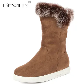 Lsewilly Women Warm Faux Fur Snow Boots Plus Size Winter Female Platform Wedge Heel Sewing Mid Calf Boots Ladies Casual Shoes
Lsewilly Women Warm Faux Fur Snow Boots Plus Size Winter Female Platform Wedge Heel Sewing Mid Calf Boots Ladies Casual Shoes