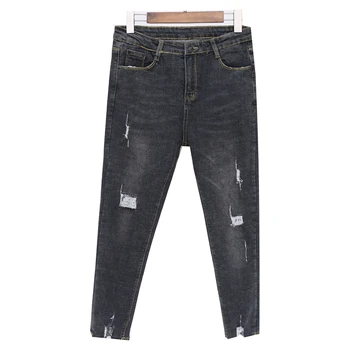 Spring Autumn Fashion Boyfriend Jeans For Women Holes Vintage High Waist Loose Slim Ripped Stretch Denim Pencil Pants Plus Size
Spring Autumn Fashion Boyfriend Jeans For Women Holes Vintage High Waist Loose Slim Ripped Stretch Denim Pencil Pants Plus Size