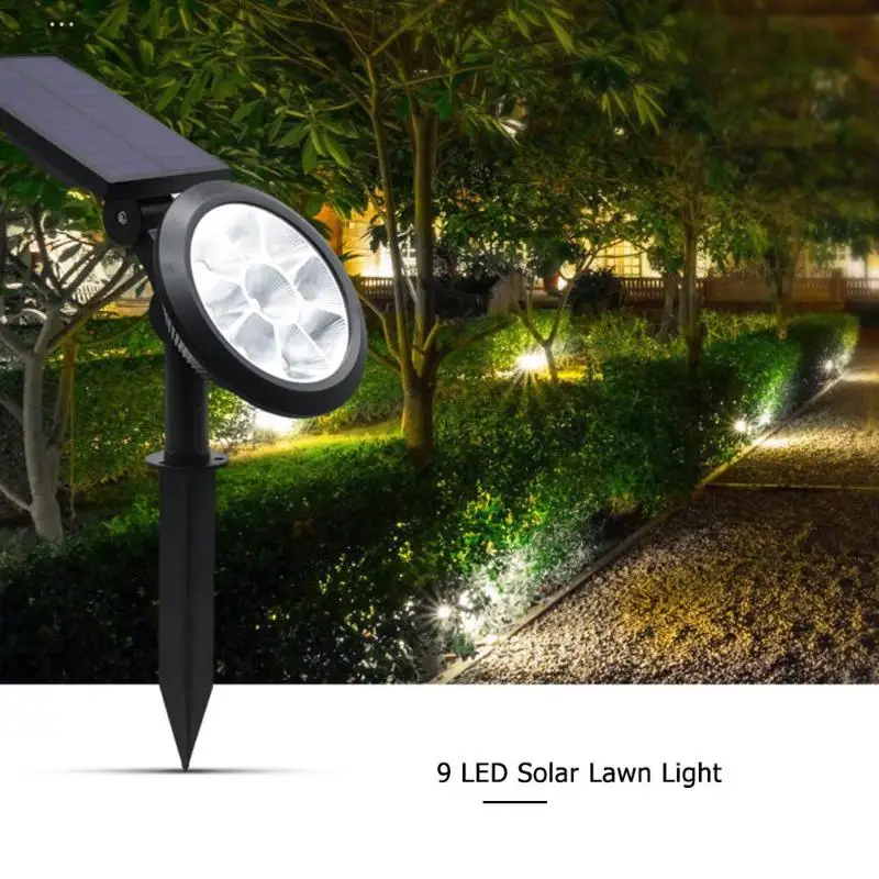 9 LED Solar Lawn Light Waterproof IP55 Spotlight Garden Lamp Landscape Lights Outdoor Light Landscape Yard Lawn Path Lamp
9 LED Solar Lawn Light Waterproof IP55 Spotlight Garden Lamp Landscape Lights Outdoor Light Landscape Yard Lawn Path Lamp