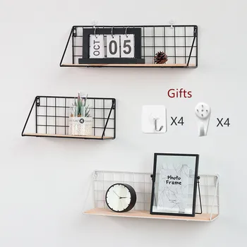 Nordic Wooden Iron Wall Shelf Wall Mounted Storage Rack Organizer For Living Room Kitchen Home Decor Diy Wall Decoration Holder
Nordic Wooden Iron Wall Shelf Wall Mounted Storage Rack Organizer For Living Room Kitchen Home Decor Diy Wall Decoration Holder
