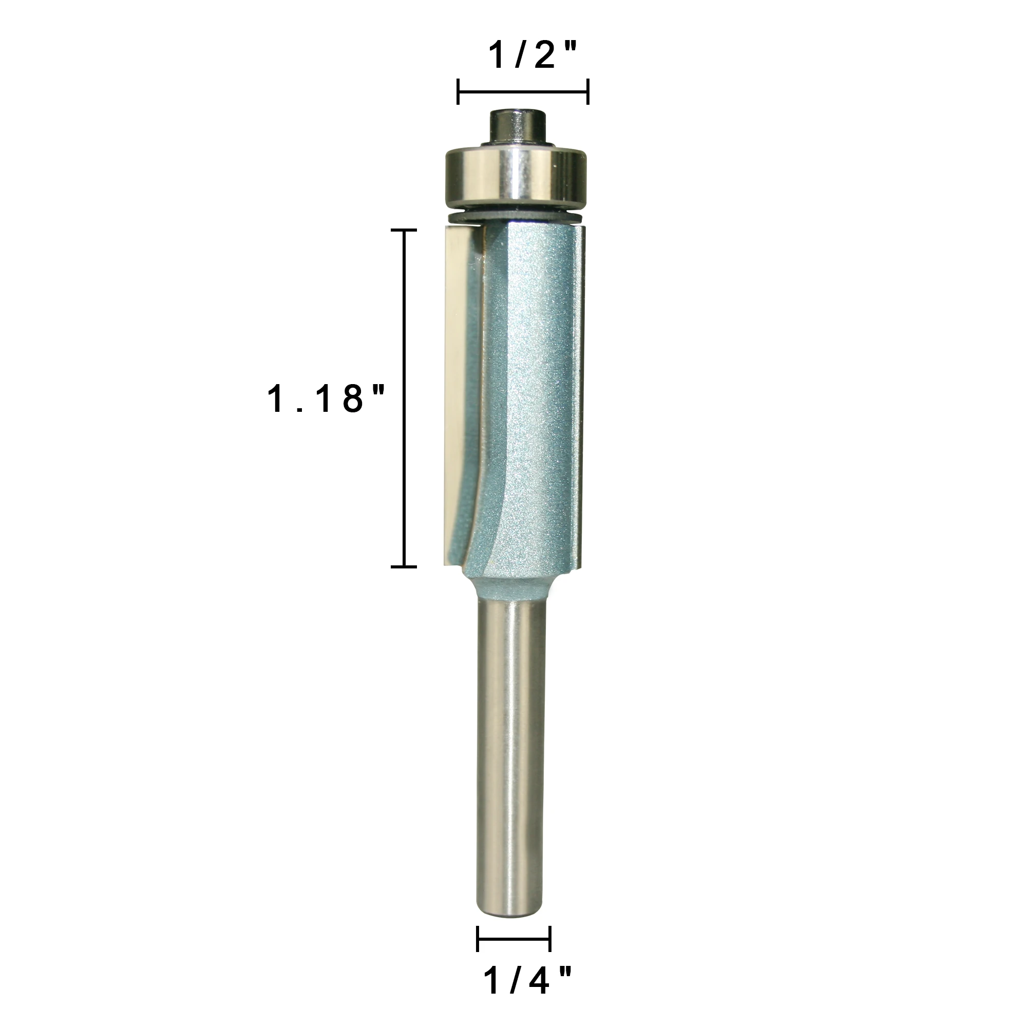 SHINA Flush Trim Router Bit With Top Bearing 1/4-Inch Shank 1/2-Inch Diameter 1.18-Inch Cutting Height Woodworking Tools
SHINA Flush Trim Router Bit With Top Bearing 1/4-Inch Shank 1/2-Inch Diameter 1.18-Inch Cutting Height Woodworking Tools