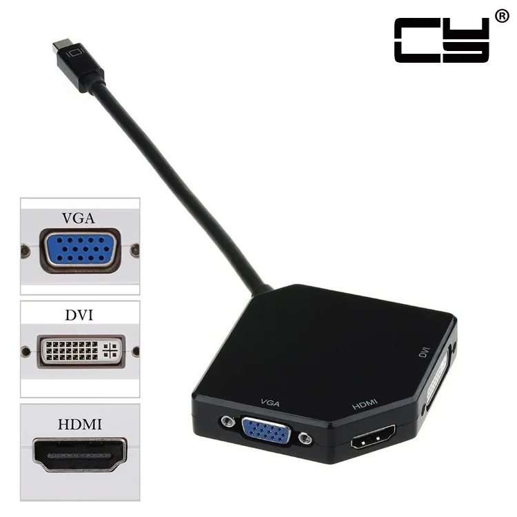 HDMI DVI VGA to Mini Displayport DP 3 in1 Adapter Cable Converter for Apple Mac Book Air Pro iMac Black
HDMI DVI VGA to Mini Displayport DP 3 in1 Adapter Cable Converter for Apple Mac Book Air Pro iMac Black