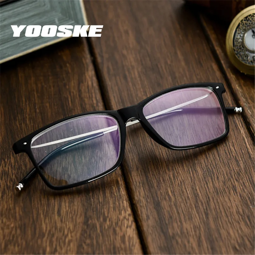 YOOSKE Myopia Glasses Men Business Myopic Glasses Short-sighted Eyewear Black Spectacles with Degree 1.0 1.5 2.0 2.5 3.0 3.5 4.0
YOOSKE Myopia Glasses Men Business Myopic Glasses Short-sighted Eyewear Black Spectacles with Degree 1.0 1.5 2.0 2.5 3.0 3.5 4.0