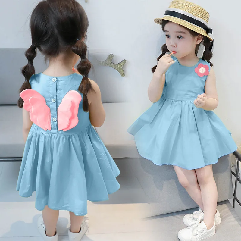 Girls dress summer 2019 casual sleeveless flower children's clothing new cotton angel wings foreign baby clothes
Girls dress summer 2019 casual sleeveless flower children's clothing new cotton angel wings foreign baby clothes