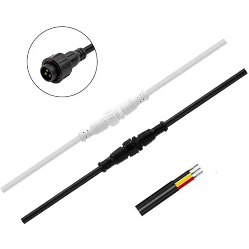 CLAITE 3 Pin 5A 18AWG White Black Engineering Style Waterproof IP67 Female And Male Connector Cable Wire Widely Used
CLAITE 3 Pin 5A 18AWG White Black Engineering Style Waterproof IP67 Female And Male Connector Cable Wire Widely Used
