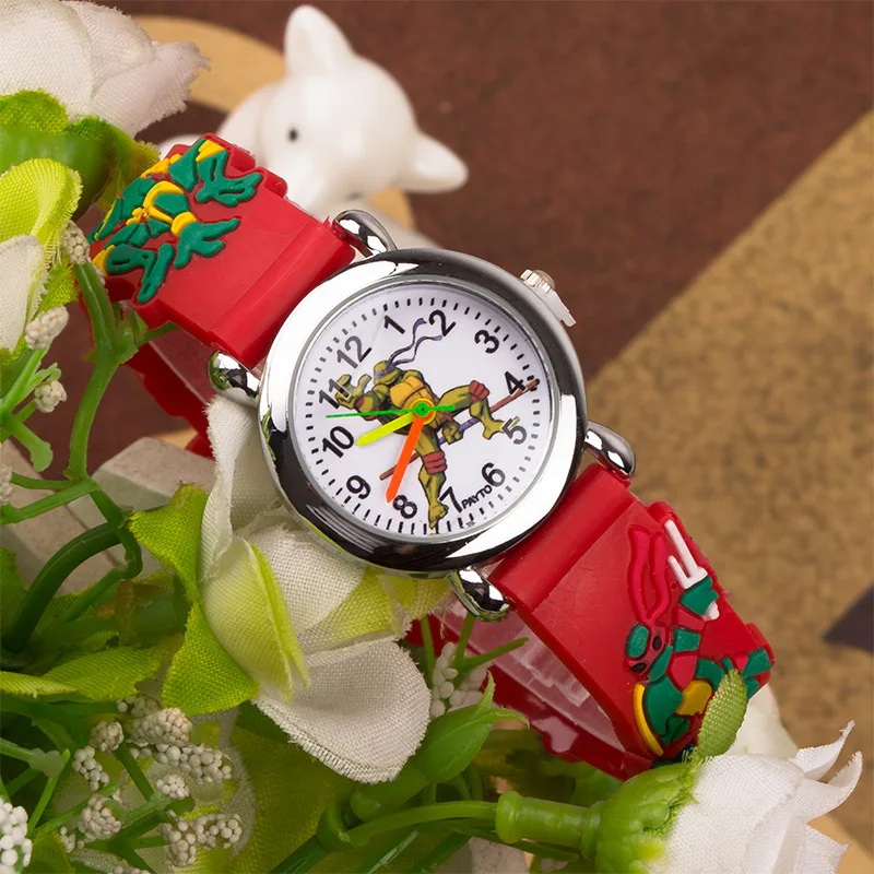 Hot Silicone Ninja Turtle 3D Cartoon Student Boy and Girl Watch Anime Cartoon Children's Watch Four Colors Kids Clock Watches
Hot Silicone Ninja Turtle 3D Cartoon Student Boy and Girl Watch Anime Cartoon Children's Watch Four Colors Kids Clock Watches
