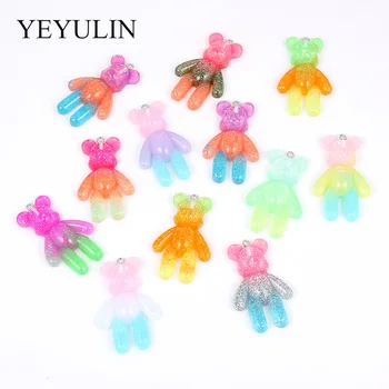 10pcs Glittering Sweet Gummy Bear Gradient Color Resin Cabochons Charms Pendant For Girl Kids Bracelet Jewelry Accessory 44*27MM
10pcs Glittering Sweet Gummy Bear Gradient Color Resin Cabochons Charms Pendant For Girl Kids Bracelet Jewelry Accessory 44*27MM