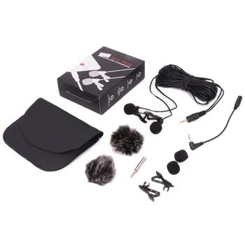 6m Dual-Head Lavalier Lapel Clip-On Microphone For Lecture Or Interview For Smartphone Mobile Phone And Tablets
6m Dual-Head Lavalier Lapel Clip-On Microphone For Lecture Or Interview For Smartphone Mobile Phone And Tablets