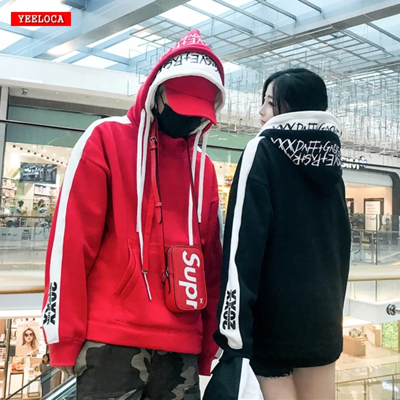 2018 New Autumn Loose oversize double hats Hoodies Women Men Splicing Hip Hop Tops Harajuku Wear Couple Plus Size Hoody
2018 New Autumn Loose oversize double hats Hoodies Women Men Splicing Hip Hop Tops Harajuku Wear Couple Plus Size Hoody