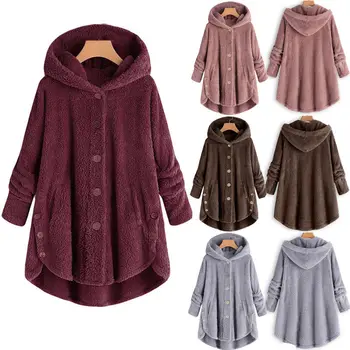 Women Ladies Winter Hooded Fluffy Coat Fleece Fur Warm Long Sleeves Jacket Outerwear Hoodie Top Coat
Women Ladies Winter Hooded Fluffy Coat Fleece Fur Warm Long Sleeves Jacket Outerwear Hoodie Top Coat