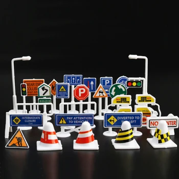 28pcs Set English Road Sign Traffic Sign Signage DIY Model Scene Car Toy Accessories Children Play Educational Montessori Toys
28pcs Set English Road Sign Traffic Sign Signage DIY Model Scene Car Toy Accessories Children Play Educational Montessori Toys