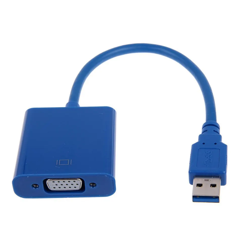 USB 3.0 to VGA Video Graphic Card Display External Adapter Super Speed Cable for Windows 7 WIN8 Blue
USB 3.0 to VGA Video Graphic Card Display External Adapter Super Speed Cable for Windows 7 WIN8 Blue