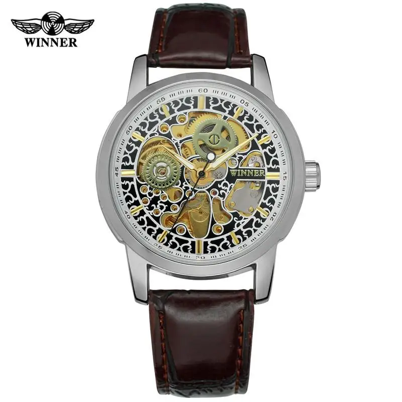 Men's Luxury Brand Black Leather Starp Mechanical Watch Gold Skeleton Dial Automatic Men Watches Fashion Casual Clock Wristwatch
Men's Luxury Brand Black Leather Starp Mechanical Watch Gold Skeleton Dial Automatic Men Watches Fashion Casual Clock Wristwatch
