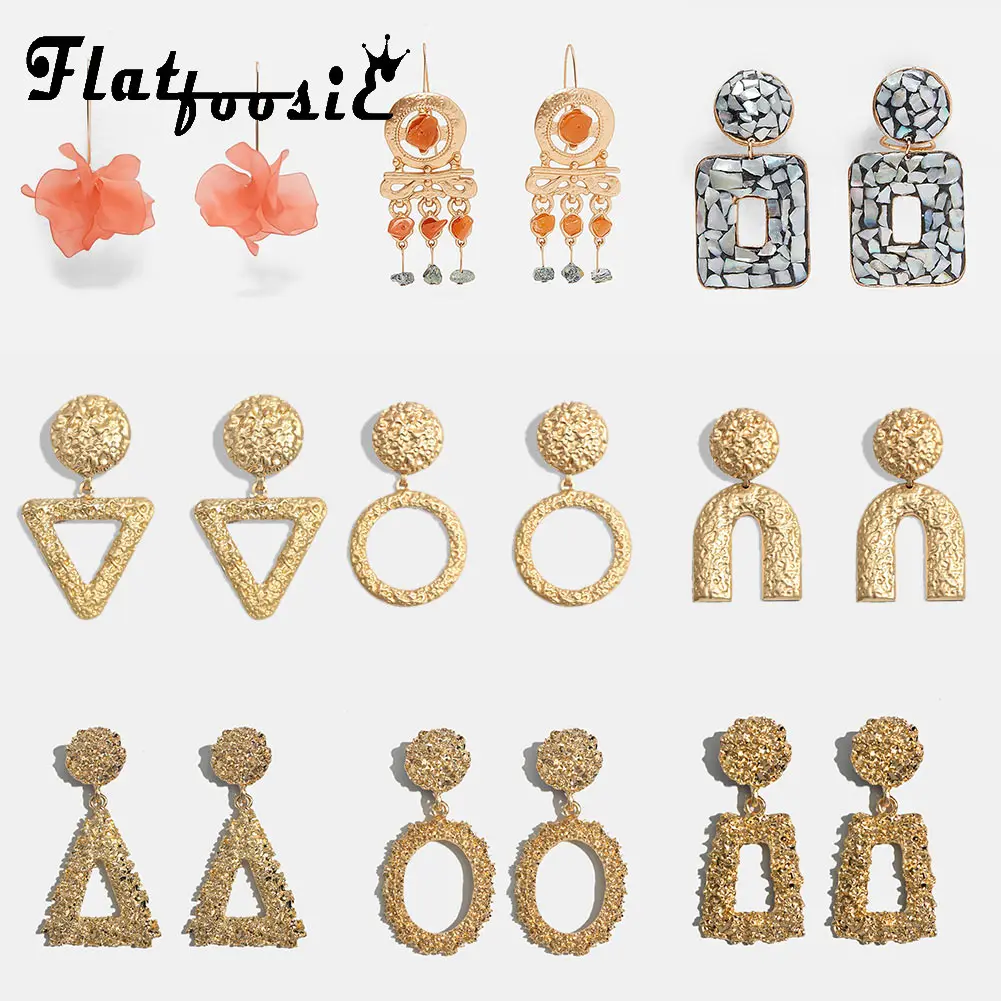 Flatfoosie ZA Metal Gold Color Drop Dangle Earrings For Women Geometric Wedding Party Vintage Drop Earring Female Bohemian Gift
Flatfoosie ZA Metal Gold Color Drop Dangle Earrings For Women Geometric Wedding Party Vintage Drop Earring Female Bohemian Gift