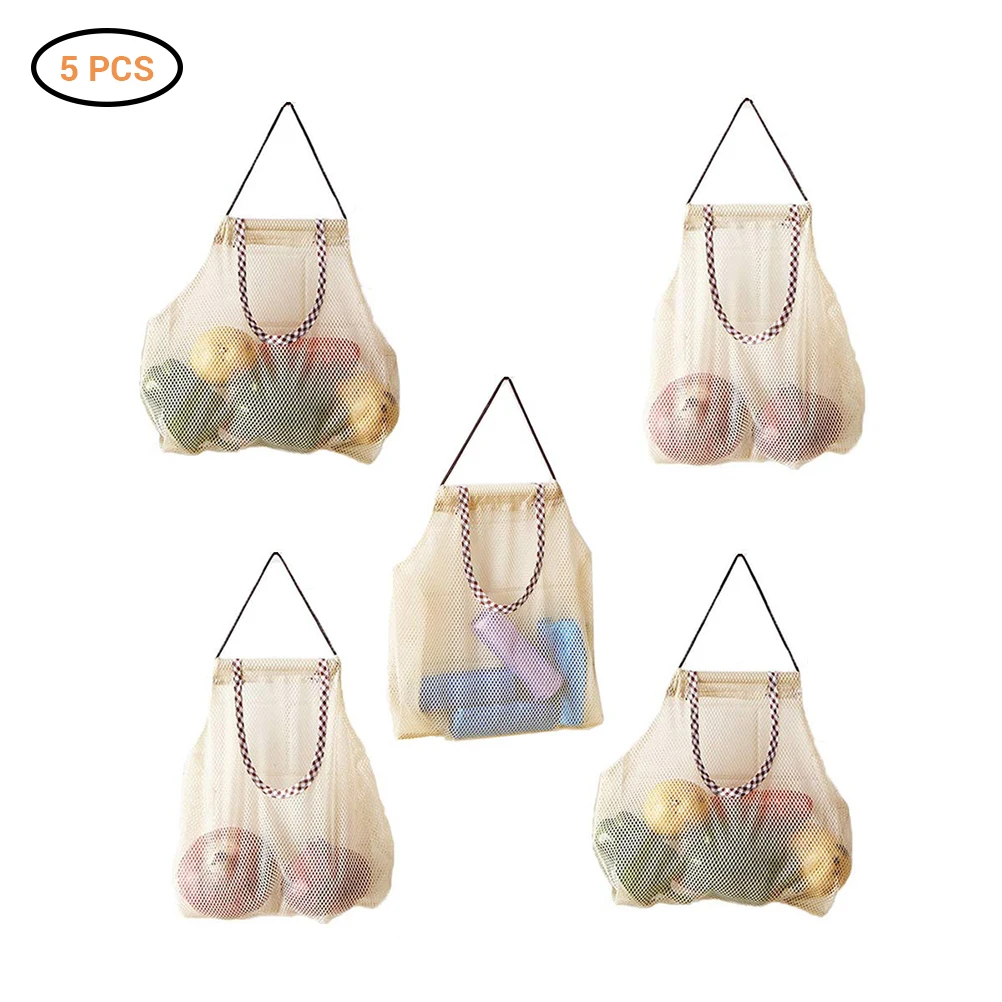 5 Pcs Storage Bags Home Kitchen Fruit Vegetable Garlic Onion Hanging Storage Bag Breathable Reusable Mesh Bags Organizer
5 Pcs Storage Bags Home Kitchen Fruit Vegetable Garlic Onion Hanging Storage Bag Breathable Reusable Mesh Bags Organizer