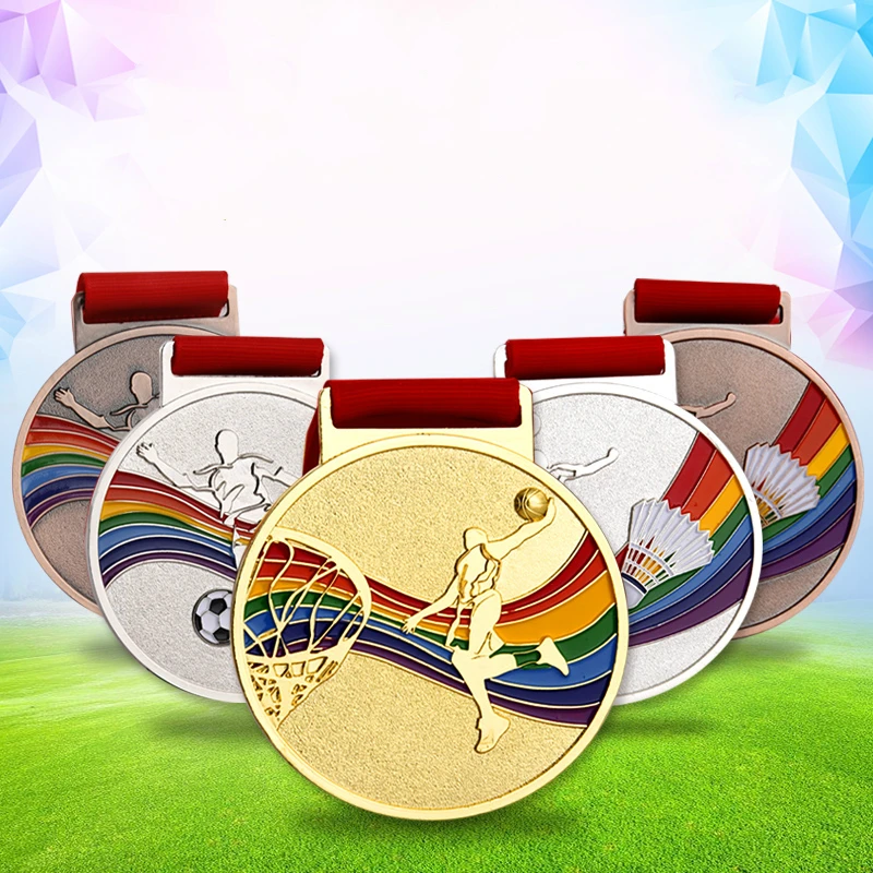 New Metal Medal Customized School Sports Meeting Match Medals Badges Souvenirs Badminton Basketball Football Sports Gold Medal
New Metal Medal Customized School Sports Meeting Match Medals Badges Souvenirs Badminton Basketball Football Sports Gold Medal