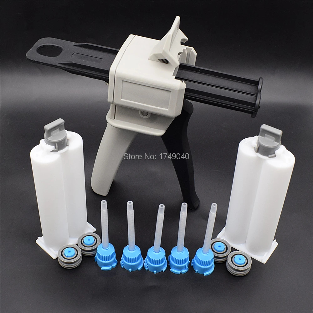 Glue Gun 50ml 1:1 Manual Caulking Gun Applicator Glue Adhensive Dispenser w/Empty Dual-Barrel Cartridge and Static Mixing Nozzle
Glue Gun 50ml 1:1 Manual Caulking Gun Applicator Glue Adhensive Dispenser w/Empty Dual-Barrel Cartridge and Static Mixing Nozzle