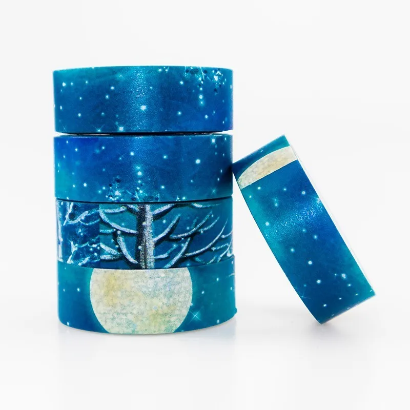 Colored Winter Night View Washiing Paper Tape DIY Japanese Office Stationery Paste Scrapbook Decoration Tape 1PCS / Lot
Colored Winter Night View Washiing Paper Tape DIY Japanese Office Stationery Paste Scrapbook Decoration Tape 1PCS / Lot