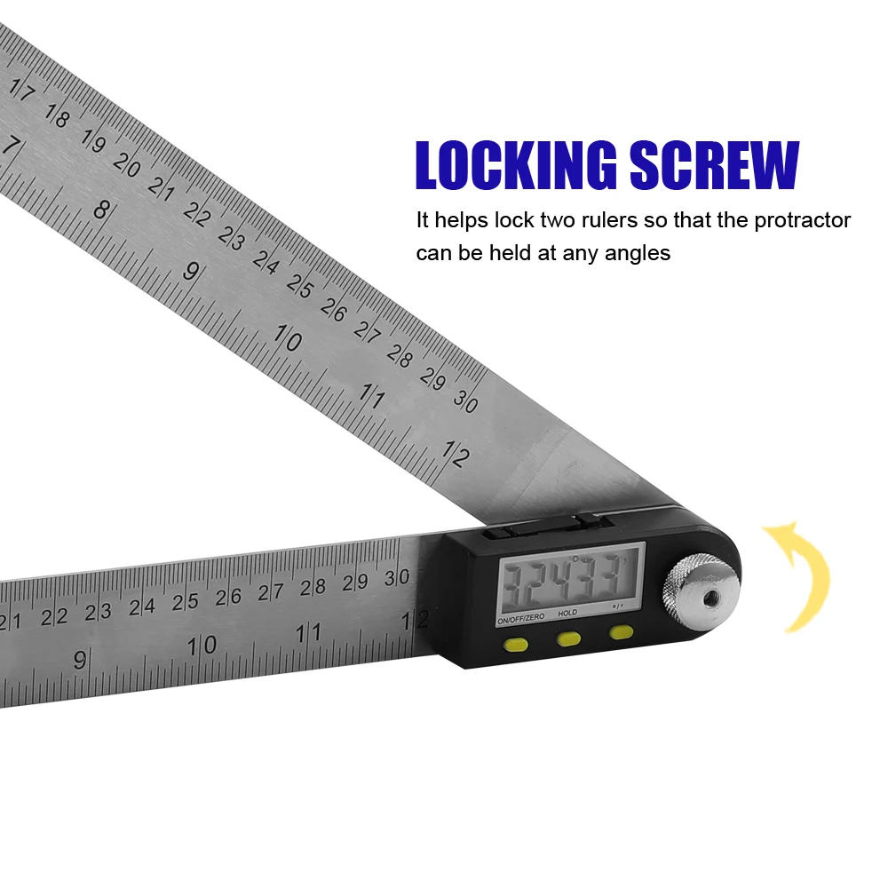KKMOON 300mm 500mm 2-in-1 Stainless Steel Electronic Digital Display Protractor Angle Finder Ruler
KKMOON 300mm 500mm 2-in-1 Stainless Steel Electronic Digital Display Protractor Angle Finder Ruler
