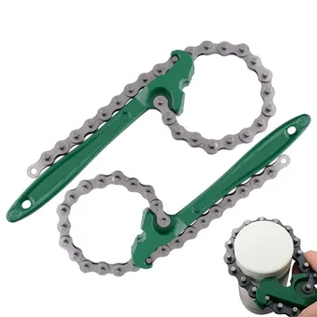 Oil Fuel Filters Remover Tool Grid Filter Chain Spanner Wrench Chain type Multi-function Bicycle Repair Tools Oil Chain Wrench
Oil Fuel Filters Remover Tool Grid Filter Chain Spanner Wrench Chain type Multi-function Bicycle Repair Tools Oil Chain Wrench