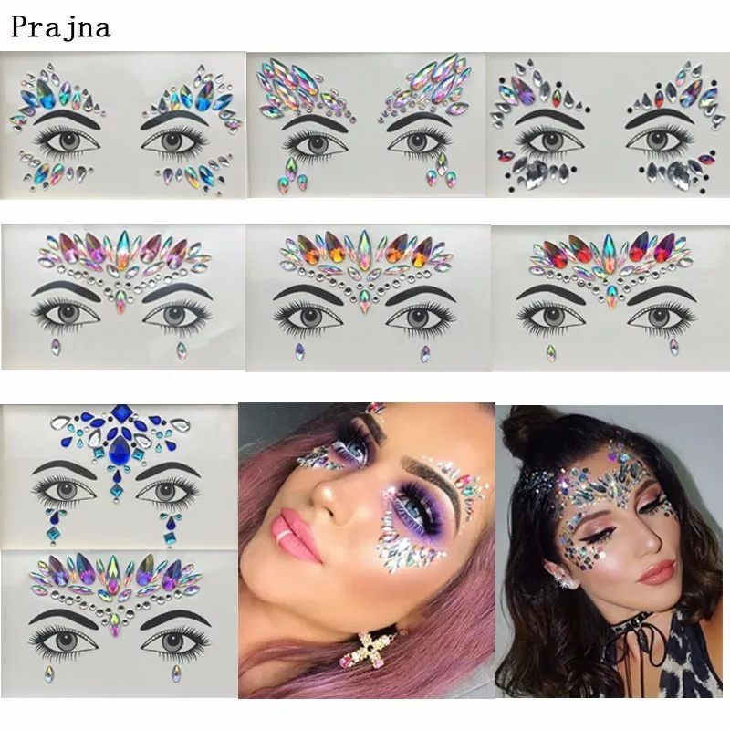 Prajna Hippie Face Sticker Self- Adhesive Crystal Rhinestones Decoration For Eye Jewelry Accessories Music Party Art Stickers H
Prajna Hippie Face Sticker Self- Adhesive Crystal Rhinestones Decoration For Eye Jewelry Accessories Music Party Art Stickers H