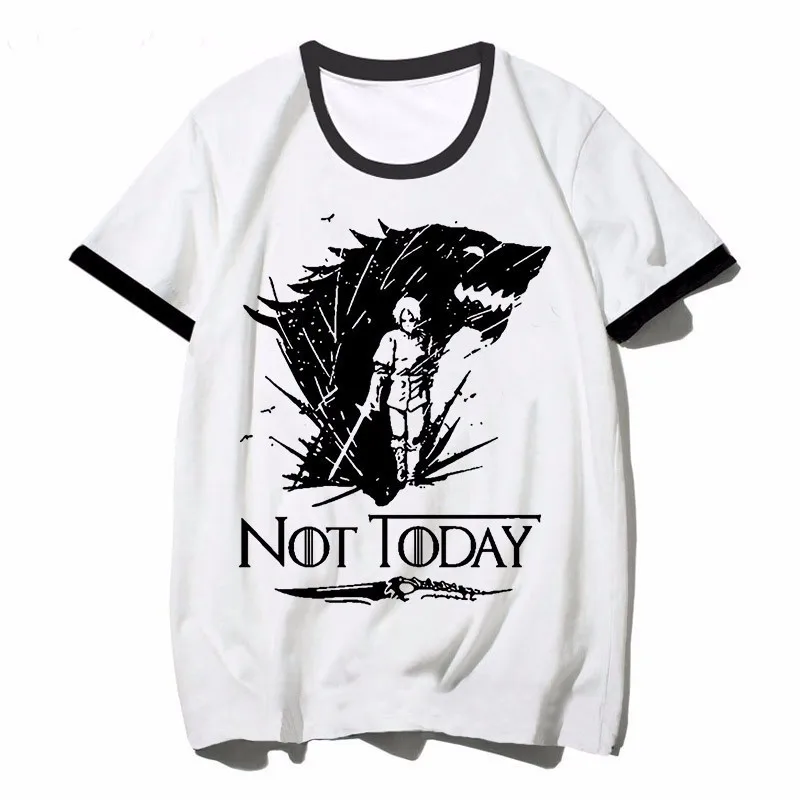 Not Today GAME OF THRONES Arya Stark T Shirt Women Faceless Men Valar Morghulis Tshirt dracarys Shirt Juego De Tronos T-shirt 
Not Today GAME OF THRONES Arya Stark T Shirt Women Faceless Men Valar Morghulis Tshirt dracarys Shirt Juego De Tronos T-shirt