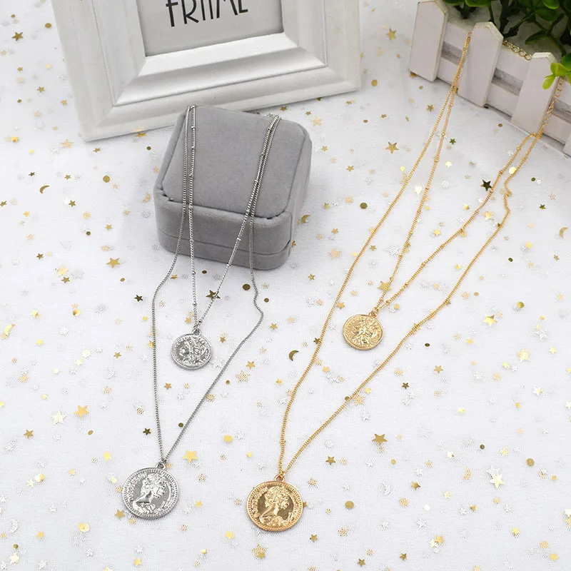 2019 Bohemia Fashion Long Chains Necklace Gold Silver Double Cameo Pendants Necklace For Women Girls Vintage Jewelry Accessories
2019 Bohemia Fashion Long Chains Necklace Gold Silver Double Cameo Pendants Necklace For Women Girls Vintage Jewelry Accessories