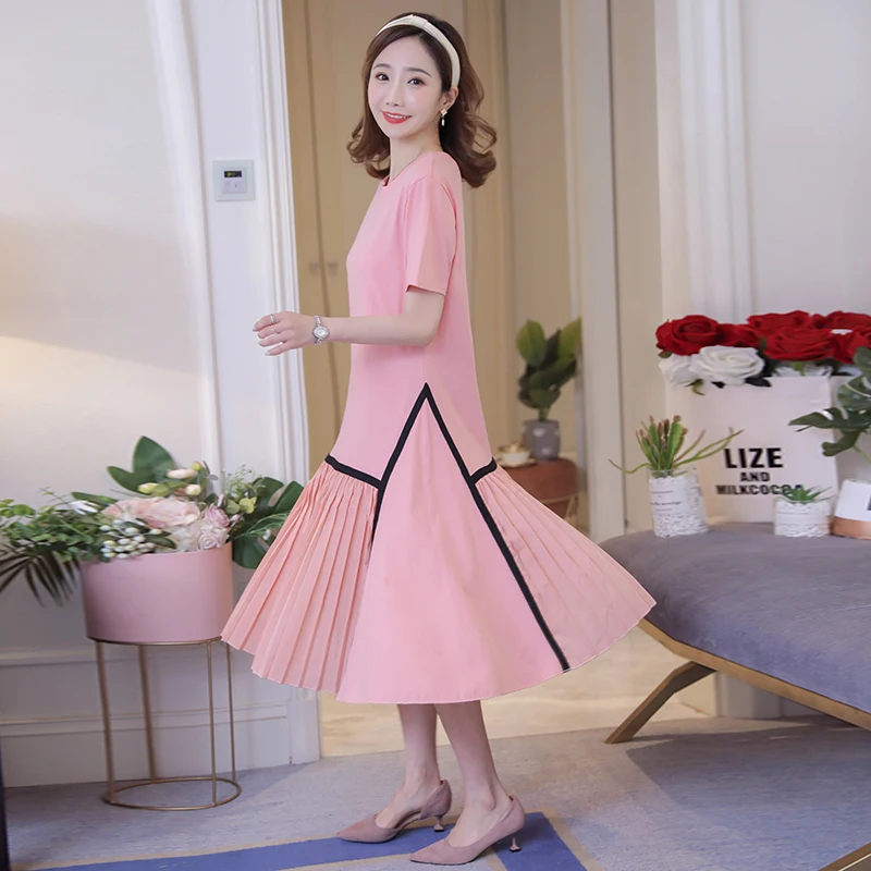 2019 summer maternity short sleeve knit cotton patchwork pleated chiffon zip lactation dress pregnant women breastfeeding dress
2019 summer maternity short sleeve knit cotton patchwork pleated chiffon zip lactation dress pregnant women breastfeeding dress
