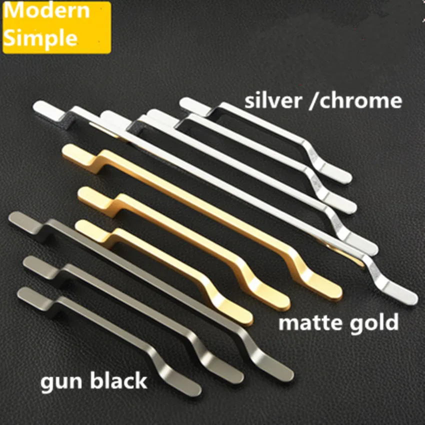 128 192mm Modern Simple Chrome Matte Gold Length Furniture Door Handle Gun Black Kitchen Cabinet Wardrobe Door Pull Handle 288mm
128 192mm Modern Simple Chrome Matte Gold Length Furniture Door Handle Gun Black Kitchen Cabinet Wardrobe Door Pull Handle 288mm