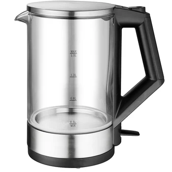 1.5L Electric Glass Tea Kettle Fast Boiling Auto Shut-Off Protection Tea Pot Hot Water Heater With EU Plug For Home Office
1.5L Electric Glass Tea Kettle Fast Boiling Auto Shut-Off Protection Tea Pot Hot Water Heater With EU Plug For Home Office