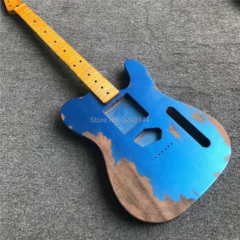 Antique relic TL electric guitar, metallic blue, real photos, wholesale and retail No hardware,
Antique relic TL electric guitar, metallic blue, real photos, wholesale and retail No hardware,