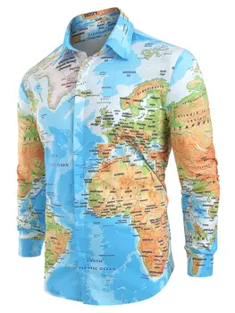 2019 Spring Autumn Men Shirt World Map Print Hidden Button Slim Fit shirts Long Sleeve Lapel Casual Shirts
2019 Spring Autumn Men Shirt World Map Print Hidden Button Slim Fit shirts Long Sleeve Lapel Casual Shirts