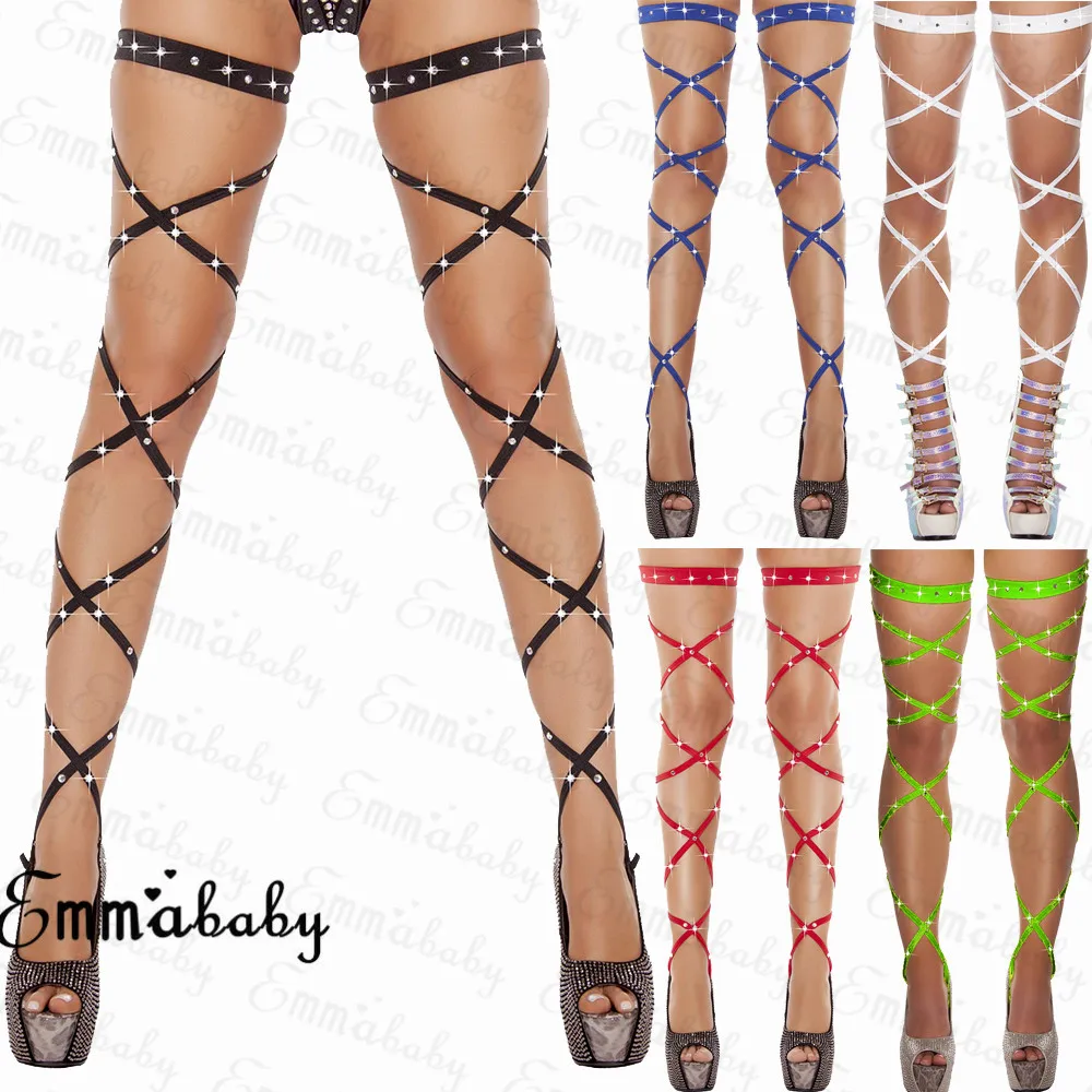 THEFOUND New Womens Lingerie Bandage Fishnet Stockings Thigh-High Rhinestone Leg Wraps Stocking
THEFOUND New Womens Lingerie Bandage Fishnet Stockings Thigh-High Rhinestone Leg Wraps Stocking