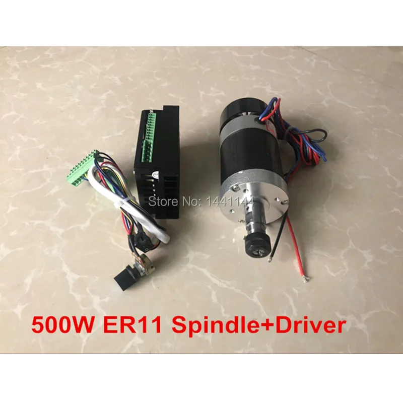 500W CNC Router Spindle Motor Brushless ER11/ER16 DC Spindle + Motor Driver Controller For Milling Machine
500W CNC Router Spindle Motor Brushless ER11/ER16 DC Spindle + Motor Driver Controller For Milling Machine