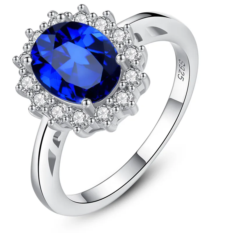 2019 Princess Diana William Kate Rings Blue Wedding Engagement 925 Sterling Silver Finger Ring for Women A12
2019 Princess Diana William Kate Rings Blue Wedding Engagement 925 Sterling Silver Finger Ring for Women A12
