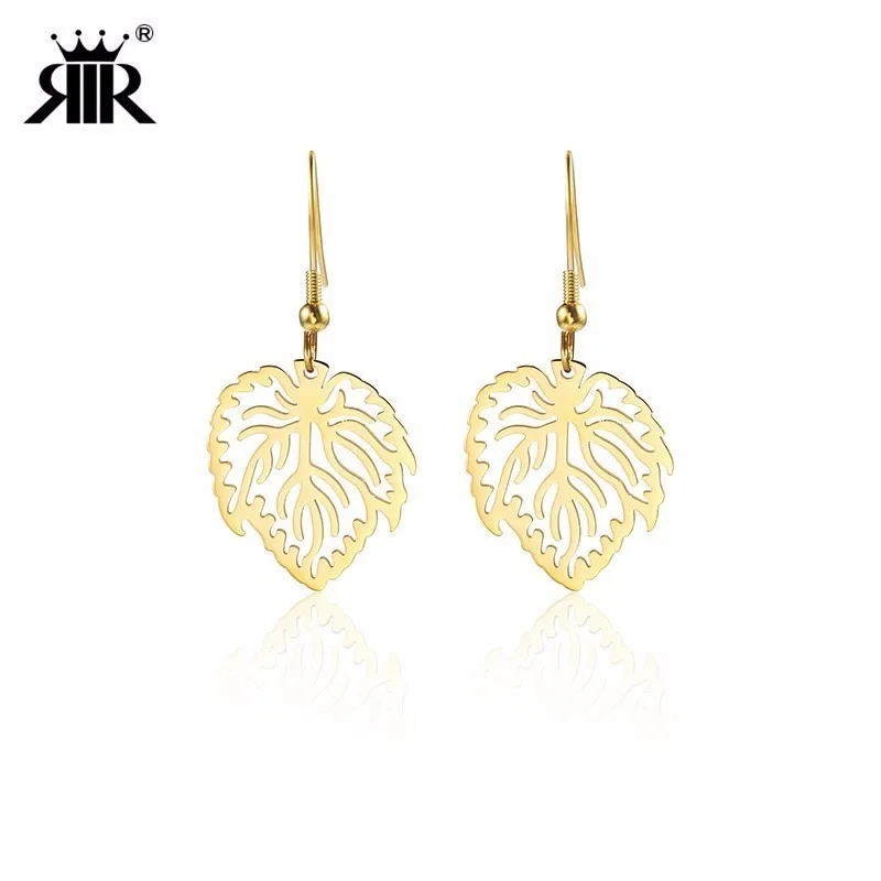 RIR Stainless Steel Nature Inspired Leaves Drop Earrings Plant Hollow Leaves Texture Simple Ladies Jewellery Earrings
RIR Stainless Steel Nature Inspired Leaves Drop Earrings Plant Hollow Leaves Texture Simple Ladies Jewellery Earrings