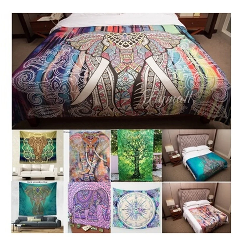 Fashion Room Decor Elephant Pattern Tapestry Multicolored Mandala Printed Tapestry Indian Boho Wall Bedroom Carpet Bed Sheets
Fashion Room Decor Elephant Pattern Tapestry Multicolored Mandala Printed Tapestry Indian Boho Wall Bedroom Carpet Bed Sheets