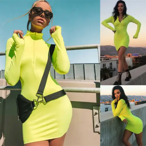 2019 Sexy Women's V-neck Stretch Sports Zip Bodycon Pencil Dress Cocktail Party Mini Dress
2019 Sexy Women's V-neck Stretch Sports Zip Bodycon Pencil Dress Cocktail Party Mini Dress