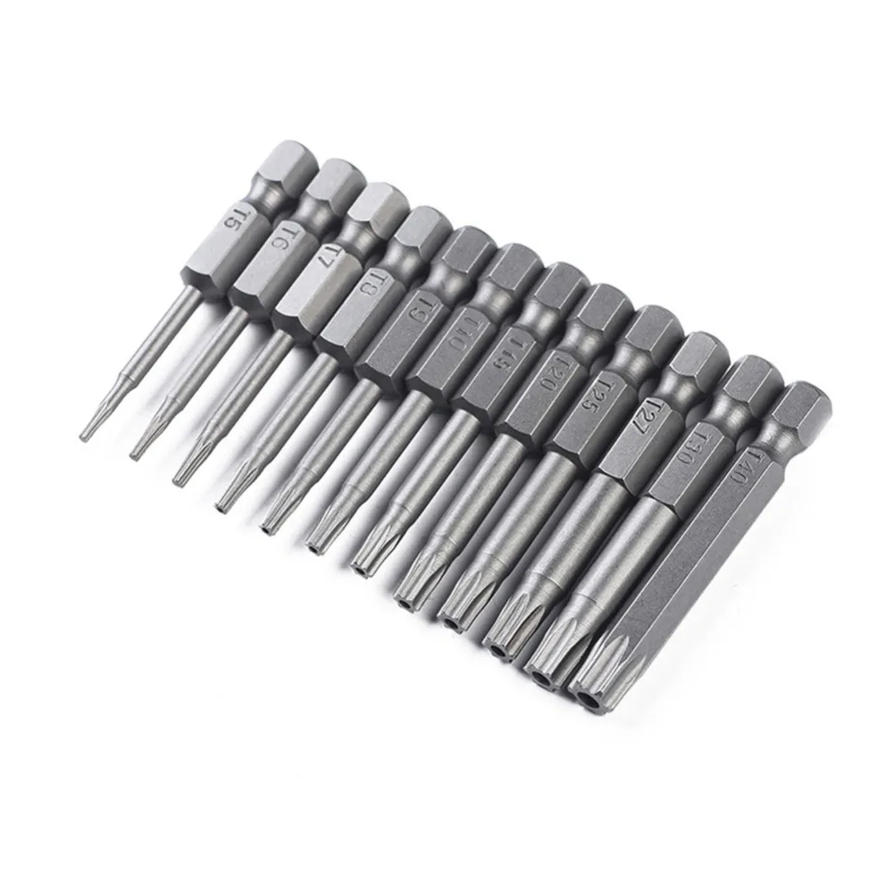 12Pcs S2 Security Torx Screwdriver Bit Set Electric Screwdriver Air Bits Tools Kit with Hole 1/4" Hex Shank T5-T40
12Pcs S2 Security Torx Screwdriver Bit Set Electric Screwdriver Air Bits Tools Kit with Hole 1/4" Hex Shank T5-T40