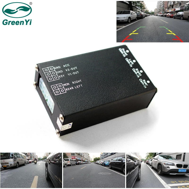 GreenYi 4 Cameras Video Control Image Switch Combiner Channel Converter Box for Car Driving System Front Rear Left Right View
GreenYi 4 Cameras Video Control Image Switch Combiner Channel Converter Box for Car Driving System Front Rear Left Right View
