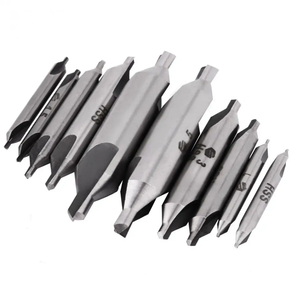 10pcs HSS Combined Center Drills Countersinks 60 Degree Angle Drill Bits Set Tools 1mm 1.5mm 2.5mm 3.mm 5mm Hot
10pcs HSS Combined Center Drills Countersinks 60 Degree Angle Drill Bits Set Tools 1mm 1.5mm 2.5mm 3.mm 5mm Hot