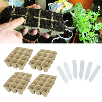 Behogar 10 PCS 12-Slots Siamesed Biodegradable Seed Starter Pots Germination Seedling Trays 50 PCS White Plant Tags Labels Set 
Behogar 10 PCS 12-Slots Siamesed Biodegradable Seed Starter Pots Germination Seedling Trays 50 PCS White Plant Tags Labels Set