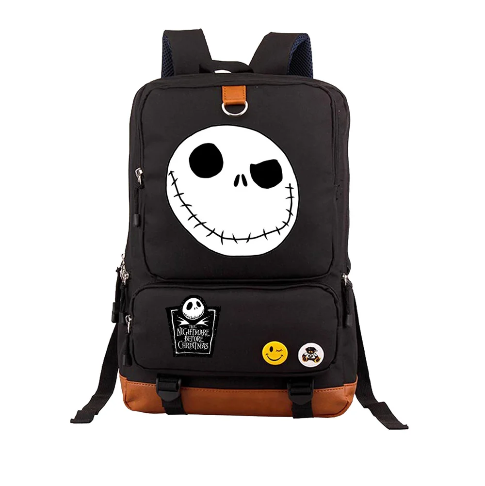 

anime The Nightmare Before Christmas Jack Skellington Backpack School Bag Laptop Shoulder Bags Unisex canvas Travel bag Knapsack