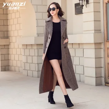 Brand Design New Women's Clothing 2019 Autumn Winter Long Wool Coat Fashion Plaid Double Breasted Turn-down Collar Female Coats
Brand Design New Women's Clothing 2019 Autumn Winter Long Wool Coat Fashion Plaid Double Breasted Turn-down Collar Female Coats