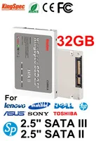 brand kingspec hot 2.5 Inch SATA III And SATA II SSD 32GB 4-Channel Solid State Disk MLC 2.5" ssd flash hard disk JMF606
