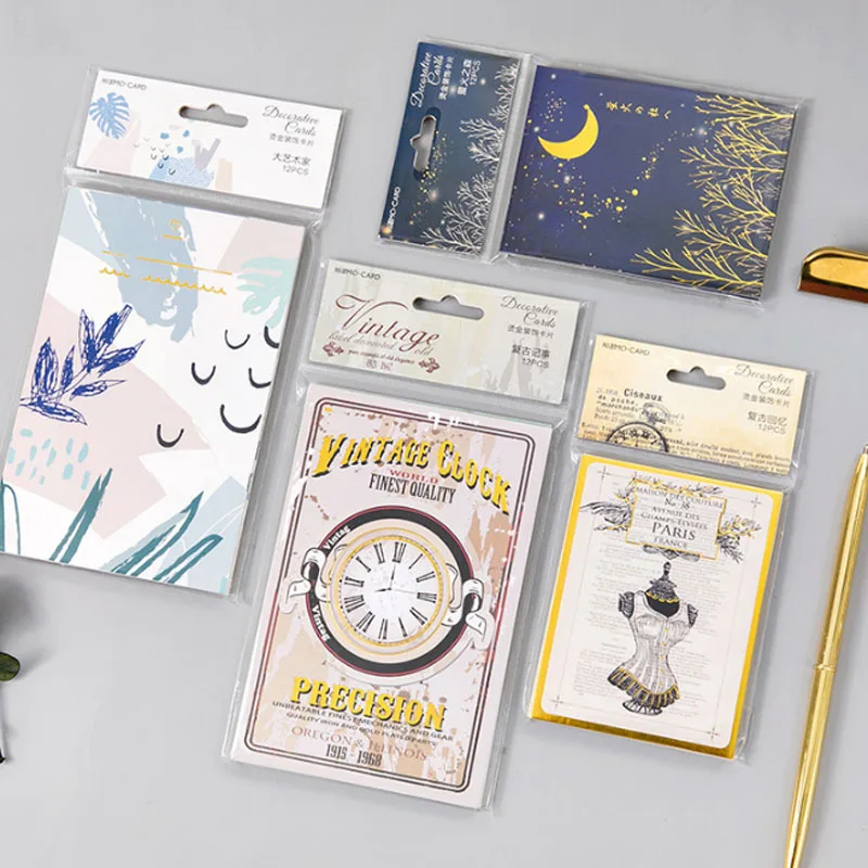 12 Pcs/pack Creative Gilding Vintage Firefly Memory Letter Postcard Greeting Card New Year Message Card Gift Cards Paper Cards
12 Pcs/pack Creative Gilding Vintage Firefly Memory Letter Postcard Greeting Card New Year Message Card Gift Cards Paper Cards